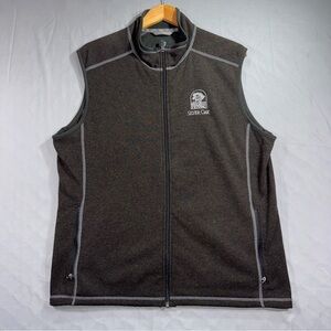 Kuhl Kashmira Vest Mens XL Gray Silver Oak Logo Full Zip Outdoor Fleece